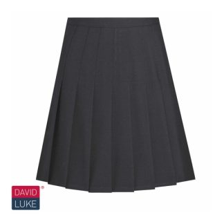 Black Senior Stitched Down Knife Pleat Skirt