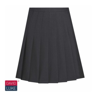 Black Senior Stitched Down Knife Pleat Skirt