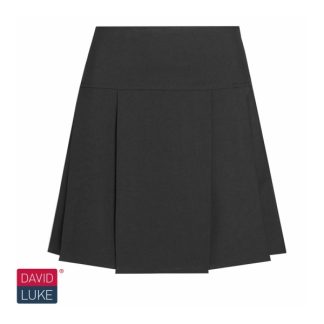 Black Senior Drop Waist Pleated Skirt