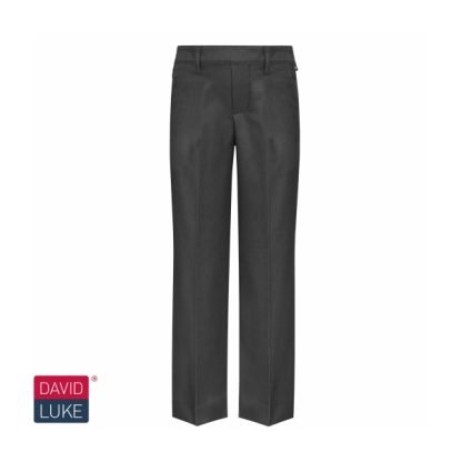 Slim Fit Flat Front Trousers (Black)