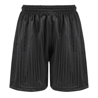 Black Shadow Stripe PE Shorts