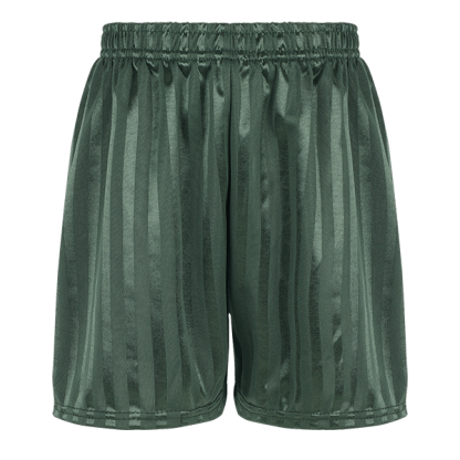 Bottle Green Shadow Stripe PE Shorts